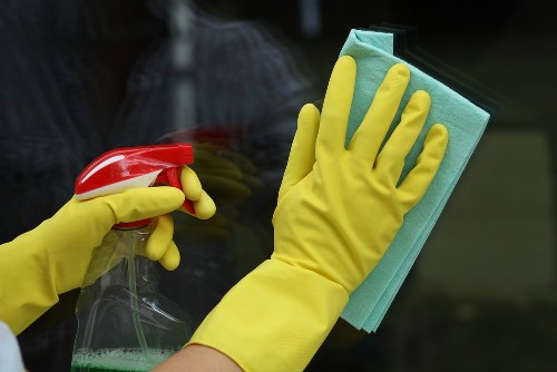 Technician preparing carpet cleaning equipment for a service appointment
