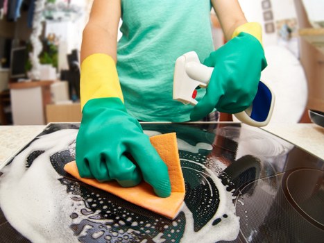 Specialist equipment used for hard floor cleaning